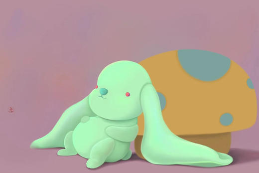 李博伦《玉兔在游玩-富足》 商品图0