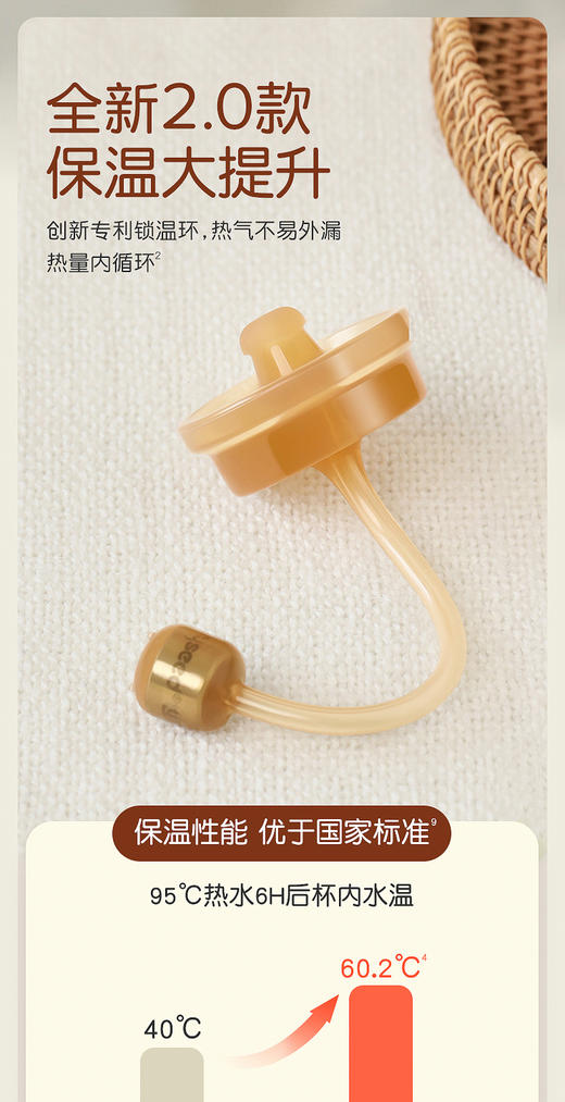 世喜婴幼儿保温水杯宝宝儿童外出吸管学饮专用小月龄保温奶瓶一岁/SX-91209 商品图2