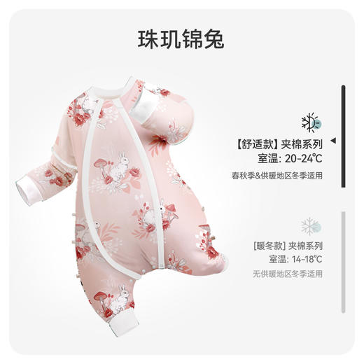 【398元任选2件】【新春限定礼盒】i-baby秋冬针织夹棉恒温睡袋-新春款 婴幼儿中厚款分腿睡袋 商品图8