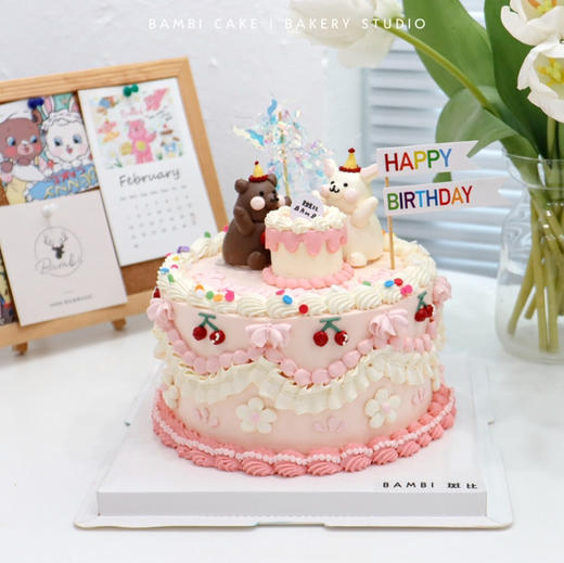 小熊小兔排排坐丨蛋糕 商品图4
