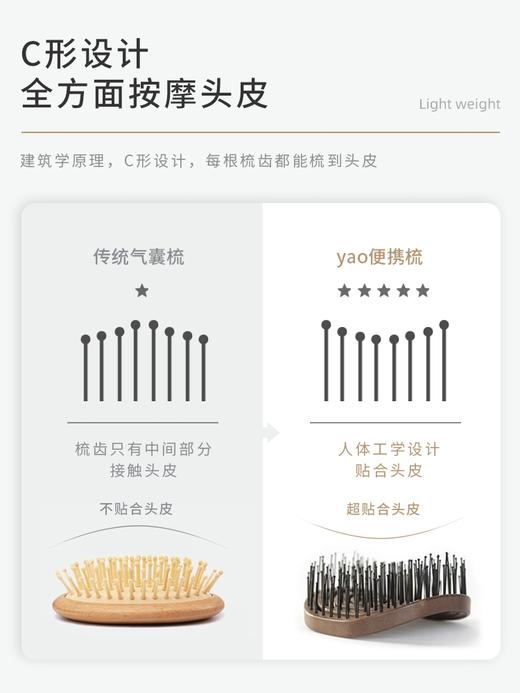 【ck专属-限时开团】韩国媒体力荐的yao镂空按摩梳，防静电干湿两用，一秒清理残留掉发，完爆气垫梳 商品图7