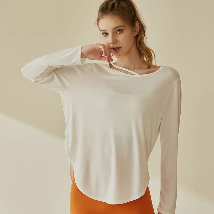 【超级团购】跃牌【倚窗听雨系列】大码宽松长袖T恤罩衫 无胸垫CX40-22