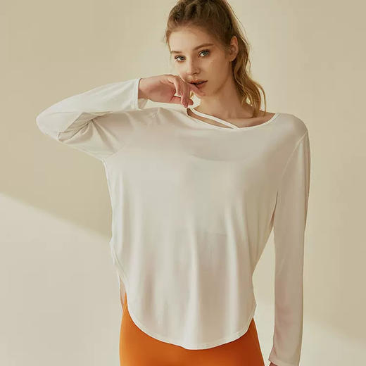 【超级团购】跃牌【倚窗听雨系列】大码宽松长袖T恤罩衫 无胸垫CX40-22 商品图0