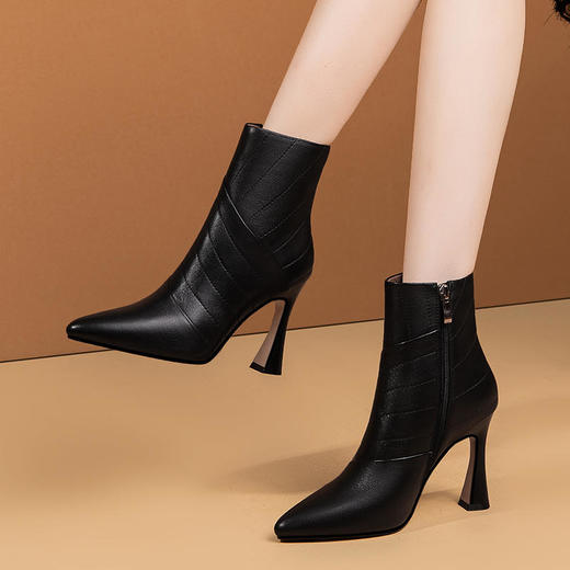 TZW-欧美百搭，新款细跟高跟鞋高跟时装靴女潮QS-2362 商品图0