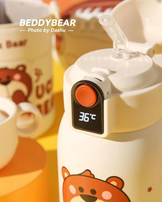 【品牌直发】【杯具熊小拱门智能儿童杯系列】温显儿童保温水壶 幸运兔/幸运独角兽/幸运熊/幸运恐龙480ml 商品图6
