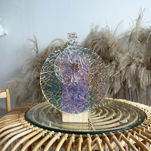 ins浪漫落日灯 旋转水纹波纹光影氛围灯 木质台灯投影灯 商品图4