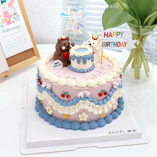 小熊小兔排排坐丨蛋糕 商品图2