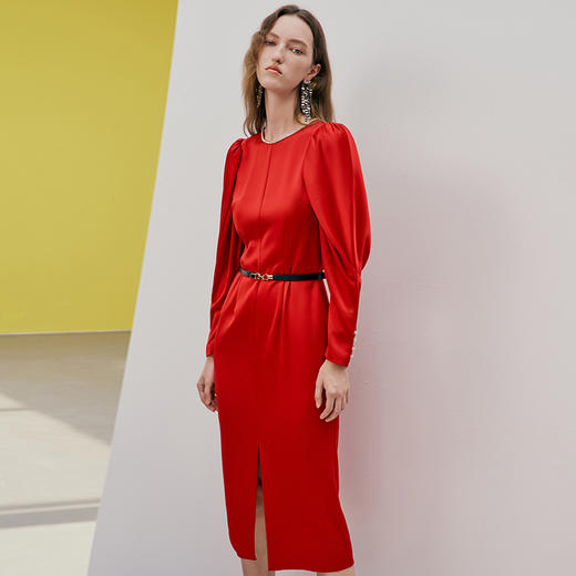 EITIE爱特爱春季新款时尚气质收腰大气显瘦礼服连衣裙女7377003 商品图6