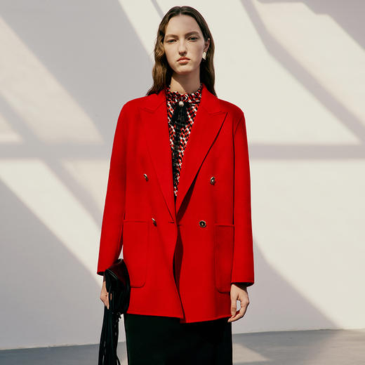 EITIE爱特爱春季新款气质大气大衣外套女7314003 商品图3