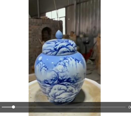 雪景双盖蜜蜂茶叶罐 商品图0