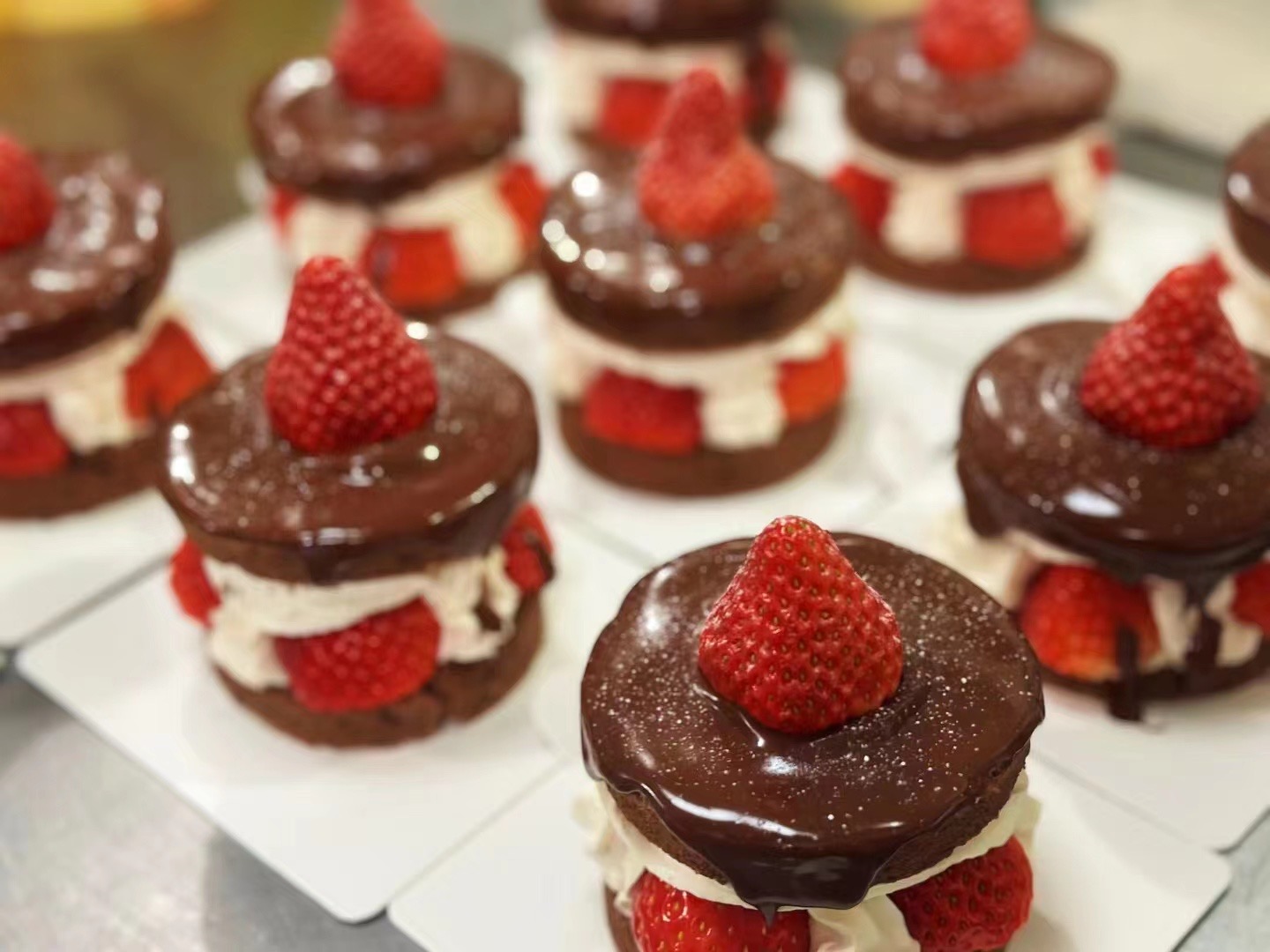 迷你草莓生巧布丁（1人份）