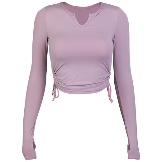 跃牌【倚窗听雨系列】V领紧身显瘦健身上衣 带胸垫CA26-21 商品图4