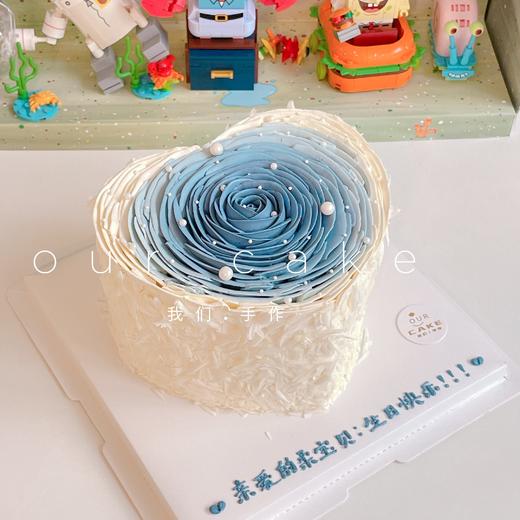 渐变色爱心情人节七夕蛋糕-低糖处理无添加 商品图1