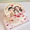 一家人爱心手绘蛋糕-低糖处理无添加 商品缩略图0