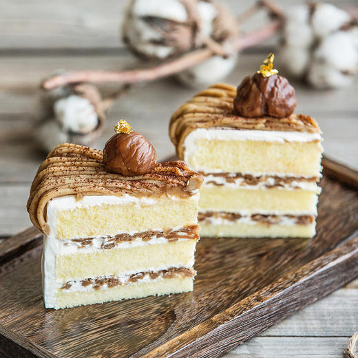 栗子芒果-一个蛋糕两个口味，左边芒果蛋糕，右边栗子蛋糕 商品图3