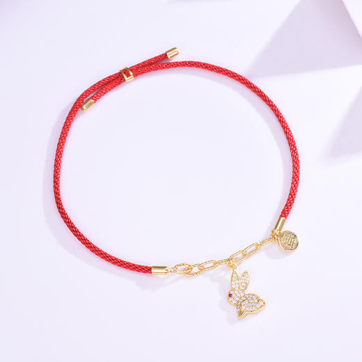 宫里的世界&BYJ  祥瑞兔佑红绳手链 商品图2