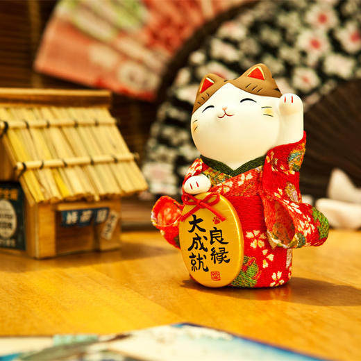 年货节 | 药师窑 锦彩和服小判金币招财猫摆件[福利品] 商品图3