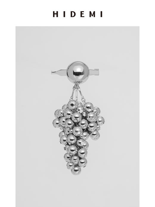 HIDEMI 节日系列设计感串珠葡萄胸针 金色/银色 商品图3