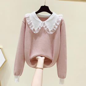 裁缝学苑AQ137 木耳边毛衣娃娃领针织衫小衫纸样女装打版裁剪样板