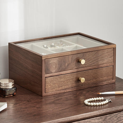 初心| 可视首饰盒化妆品收纳盒套装 商品图1