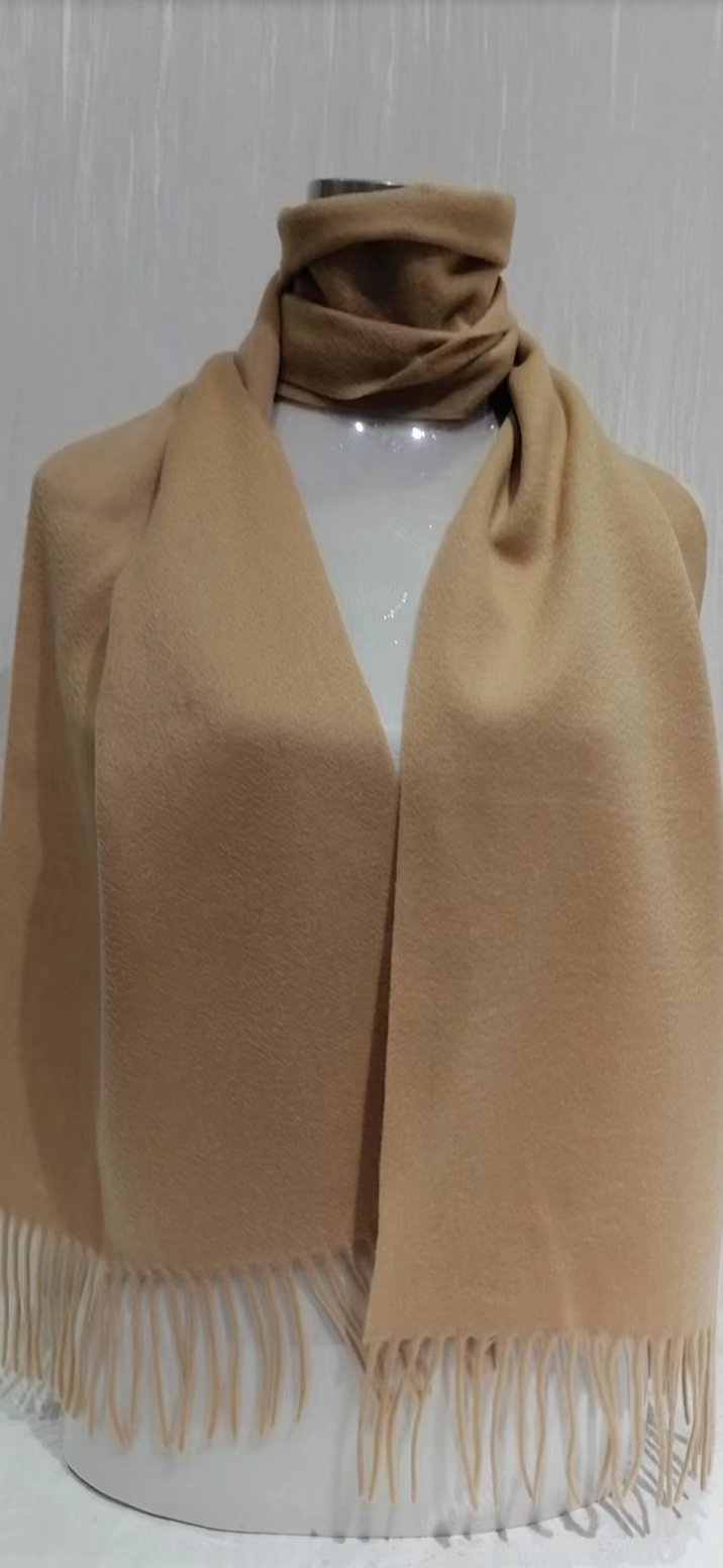 桐庐横村“针之秀”羊绒围巾 秋冬季双面用百搭披肩围脖 180cm*32cm