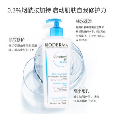 【保税区包邮直发】法国 贝德玛 PP霜 （神经酰胺）保湿乳 500ml 商品图1