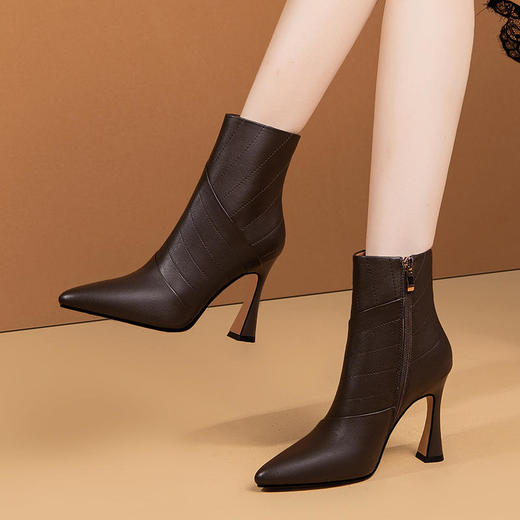 TZW-欧美百搭，新款细跟高跟鞋高跟时装靴女潮QS-2362 商品图2