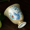 粉彩描金开窗花鸟纹高足杯 商品缩略图2