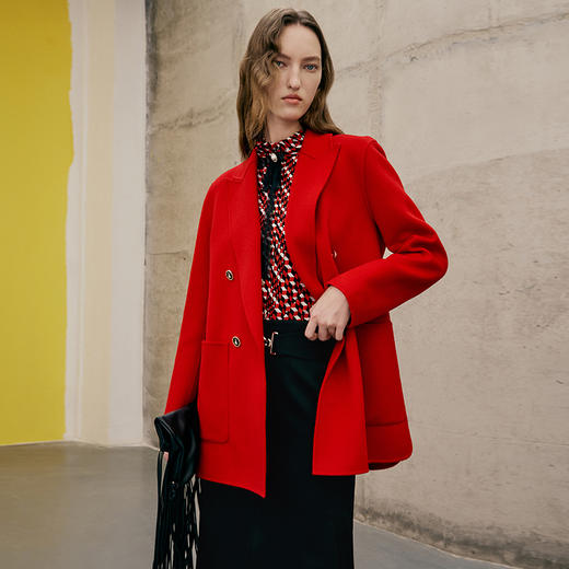 EITIE爱特爱春季新款气质大气大衣外套女7314003 商品图2