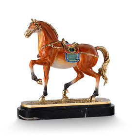 罗比罗丹-马到成功珐琅摆件（中）