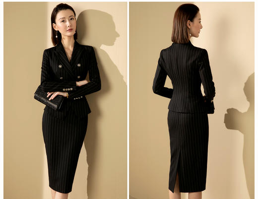 J20444588A  颈袖添香小西装品牌新款时尚装正装羊毛西服女 气质商务羊毛西装单西 商品图4