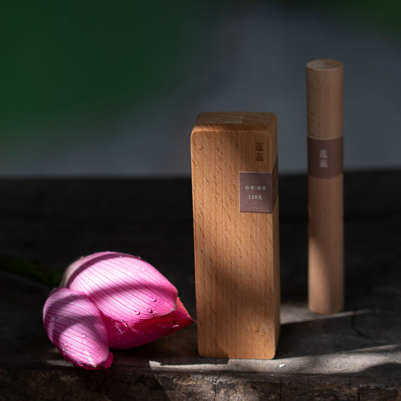 莲蕊合香线香粉色莲花香韵 非遗传承人赵祎传统制香30/120根