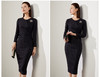 J20384605A 2020秋冬装新款通勤修身女士气质时尚名媛长袖职业包臀连衣裙颈袖添香 商品缩略图3