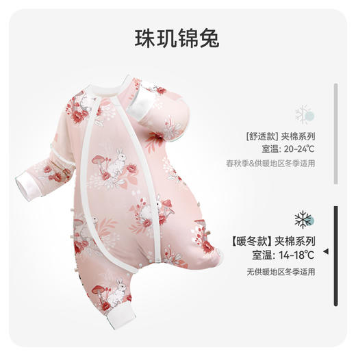 【398元任选2件】【新春限定礼盒】i-baby秋冬针织夹棉恒温睡袋-新春款 婴幼儿中厚款分腿睡袋 商品图7