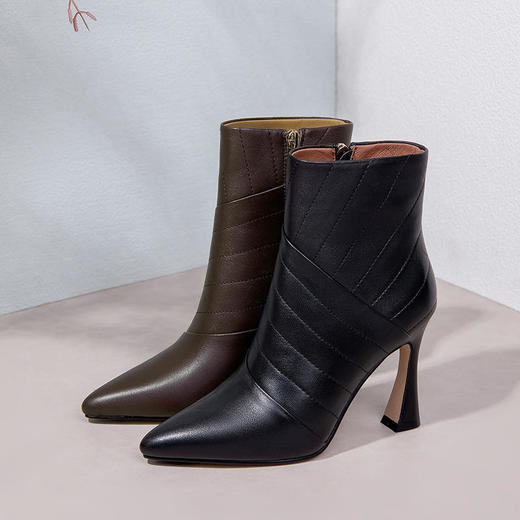 TZW-欧美百搭，新款细跟高跟鞋高跟时装靴女潮QS-2362 商品图4