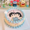 抱抱贴贴情侣手绘蛋糕-低糖处理无添加 商品缩略图3
