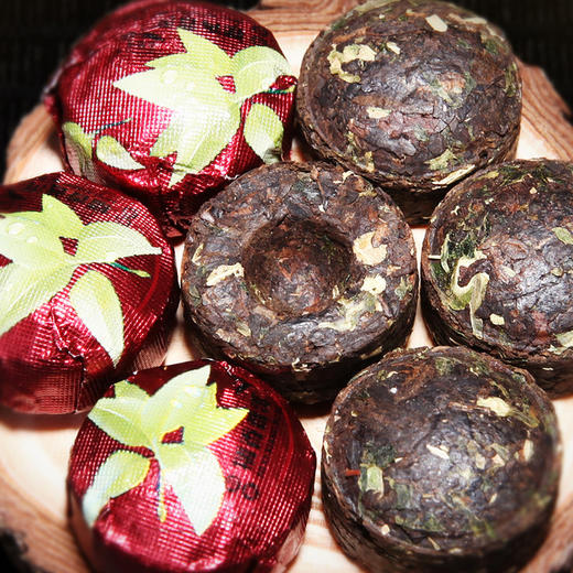 吉顺号普洱熟茶2016年糯香型小沱茶皮桶装1000克大分量口粮茶 商品图1