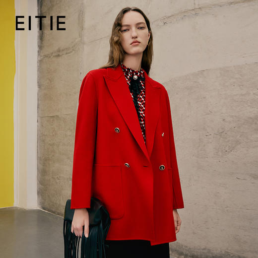 EITIE爱特爱春季新款气质大气大衣外套女7314003 商品图0