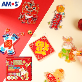 【甜品款】韩国AMOS原装进口安全免烤胶画儿童玩具 手工涂鸦DIY涂色颜料画益智美术课班