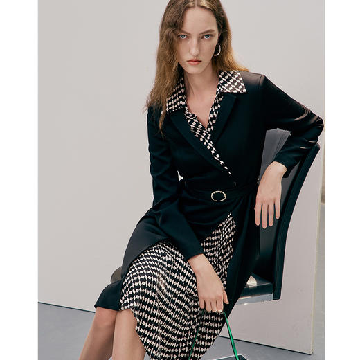 EITIE爱特爱春季新款气质时尚收腰拼接连衣裙7307008 商品图2