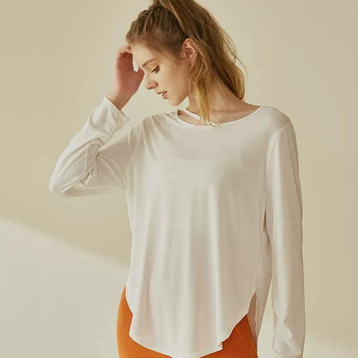 【超级团购】跃牌【倚窗听雨系列】大码宽松长袖T恤罩衫 无胸垫CX40-22 商品图4