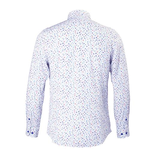 Marco Azzali 白底蝴蝶印花长袖衬衫 C3811300 商品图1