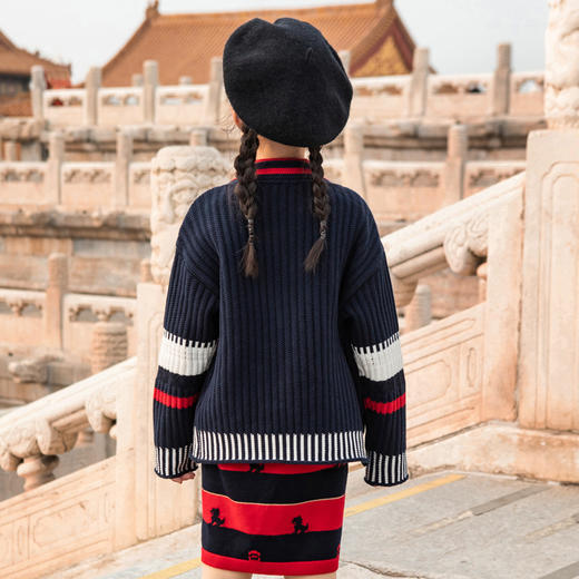 亲子装瑞兽开襟毛衣 童装成人可选 商品图2