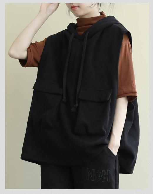 裁缝学苑AQ138 连帽马甲纸样卫衣女无袖外套坎肩上衣打版裁剪样板 商品图2