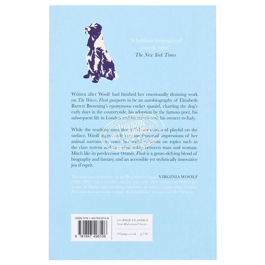 【中商原版】Alam Great Rediscovered Classics：Flush 英文原版 弗吉尼亚·伍尔夫：奔流(经典宝藏系列) Virginia Woolf 商品图1