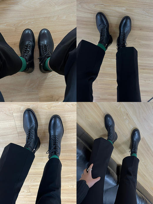 HIDEMI 节日系列 系带极简厚底短靴 商品图1