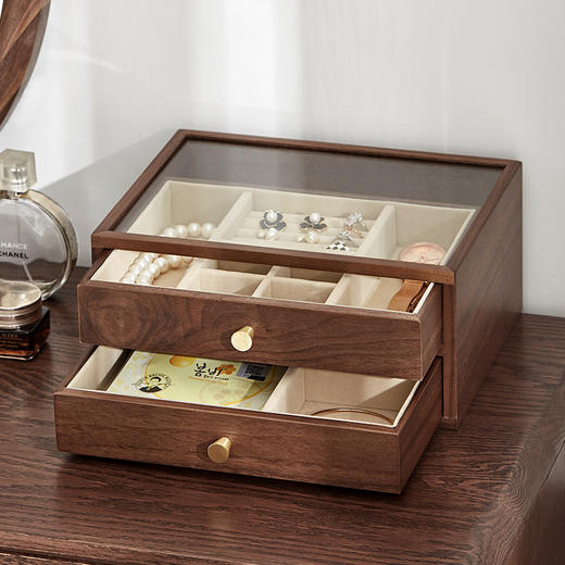 初心| 可视首饰盒化妆品收纳盒套装 商品图3