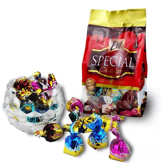 【土耳其进口】ELIF艾莉芙榛子味代可可脂脆米夹心巧克力500g袋装 商品图0