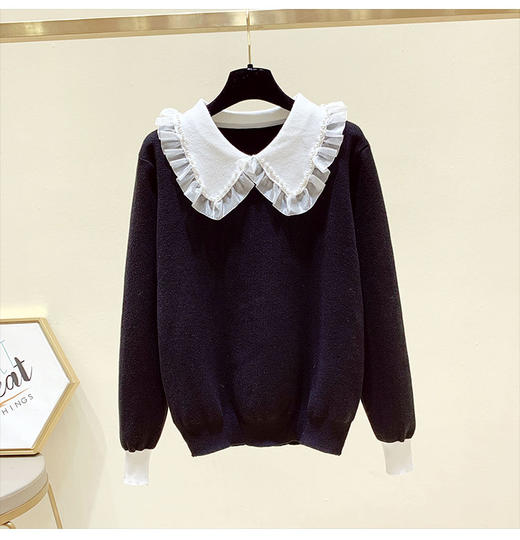 裁缝学苑AQ137 木耳边毛衣娃娃领针织衫小衫纸样女装打版裁剪样板 商品图2