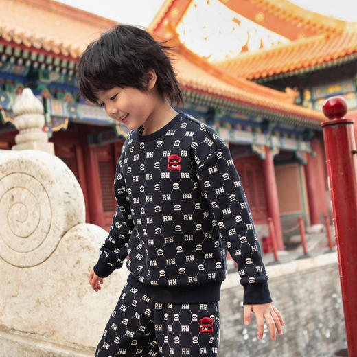 男童logo风纯棉圆领卫衣 商品图4